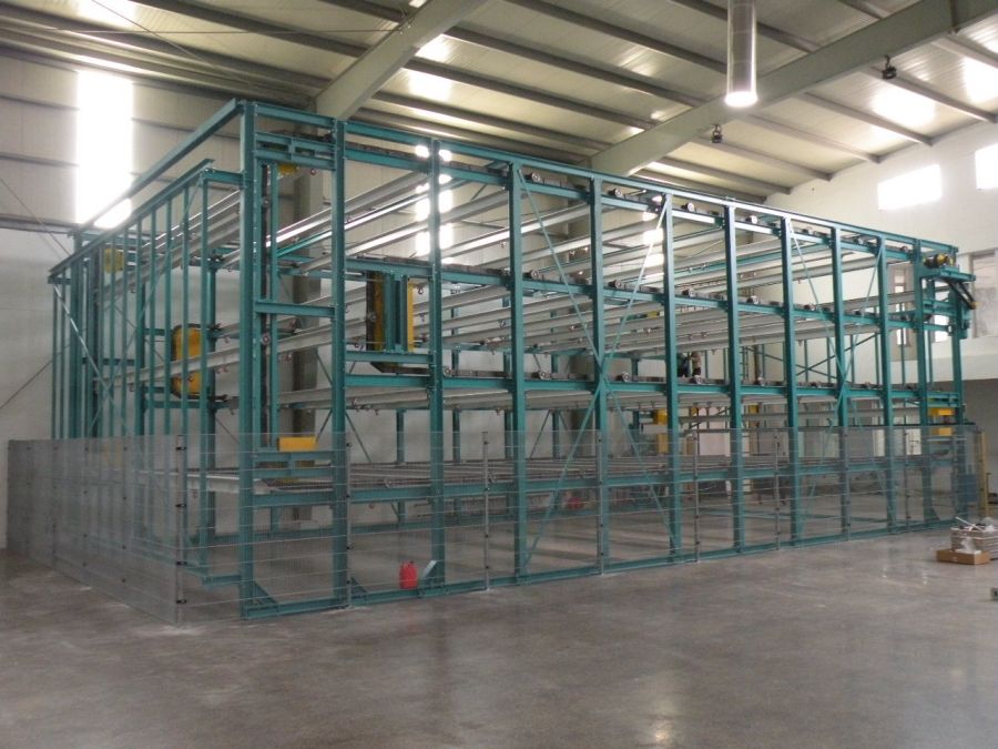 Model 810: Warp beam storage rack | Kohl Textilmaschinen